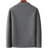 Fleece-Lined Button-Up Cardigan for Older Men - Autumn/Winter Style