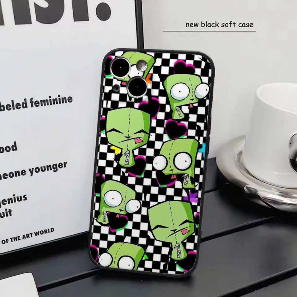 i-Invader Zim cartoon For Iphone 17 Air 16 Pro Max 15 14 13 Full Cover Anti-Shock MagSafe Cover