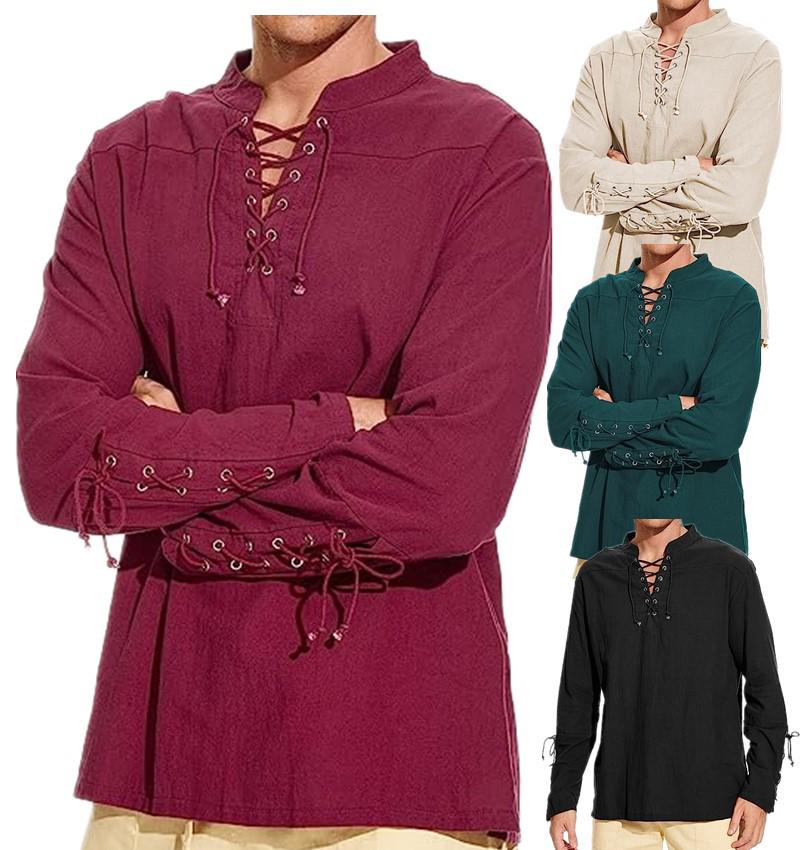 Men's 2023 Gothic Steampunk Pirate Shirt