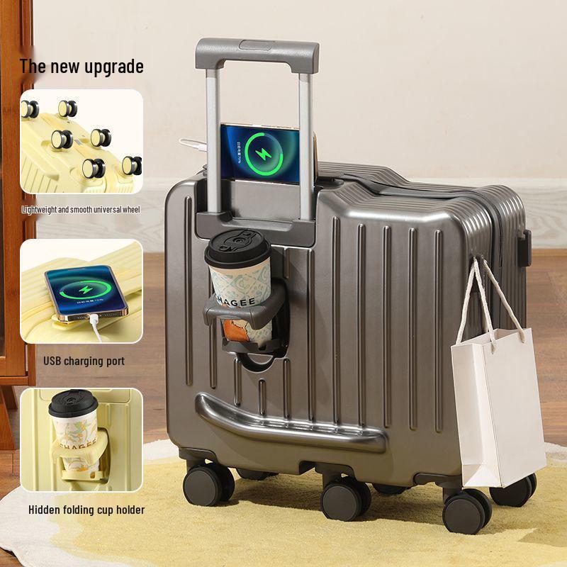 Sturdy Folding Children's Ride-On Suitcase with Magic Trolley and Secure Travel Lock