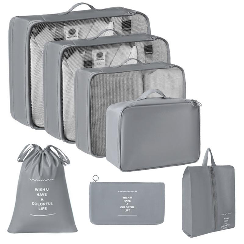 Travel Packing Cubes 7 Set, Luggage Organizer Bags for Clothes, Portable Suitcase Storage Bags, Water-Resistant Fabric, Multi-Size Bundle