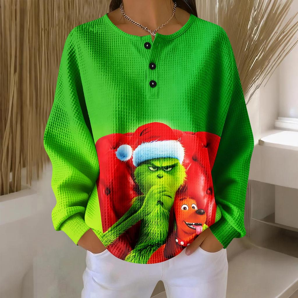 Women's Casual Shirts Long Sleeve Tops Button Up V Neck Loose Knit Fall Favorites For Women