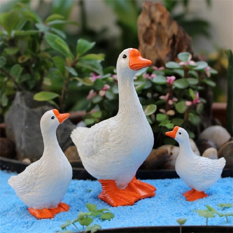 Simulations Geese Toy Summer Beach Landscape Garden MiniatureOrnaments