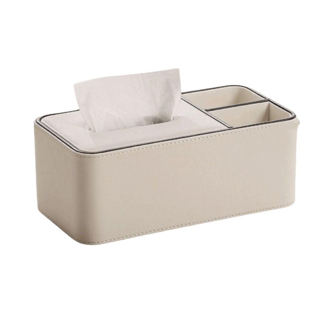 PU Leather Tissue Box Luxury Tissue Box Cover Household Tissue Storage Box Hotel Living Room