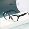 Retro Fashion Anti-blue Light Cat Eye Reading Glasses Unisex Trendy Oversized Presbyopic Eyeglasses