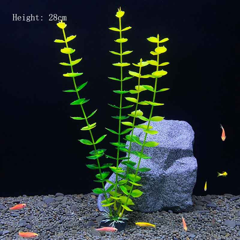 Künstliche Unterwasser-Pflanzen aus Kunststoff für Aquarien, Aquarien, gefälschte Sträucher, grünes Wasser, Gras, Betrachtungssimulation, Dekoration
