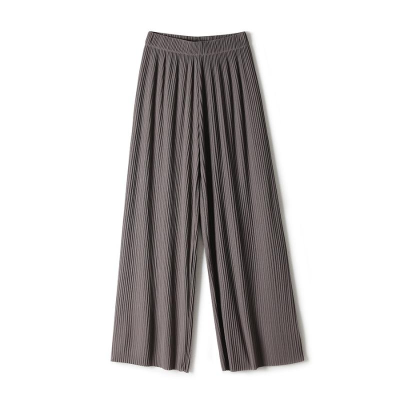 Women's Summer Ice Silk Thin Cold New Drape Casual Versatile Loose Pleated Knitted Mopping