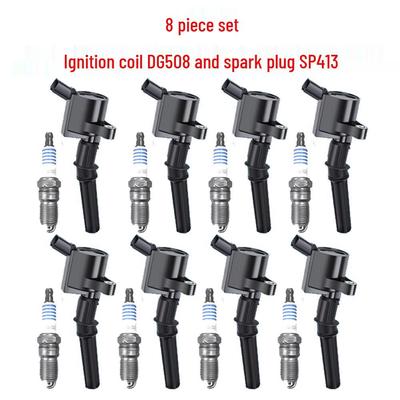 Ignition Coil DG508 & SP413 Spark Plug Kit for Ford F150 Mustang V8 4.6L - 8 Pieces