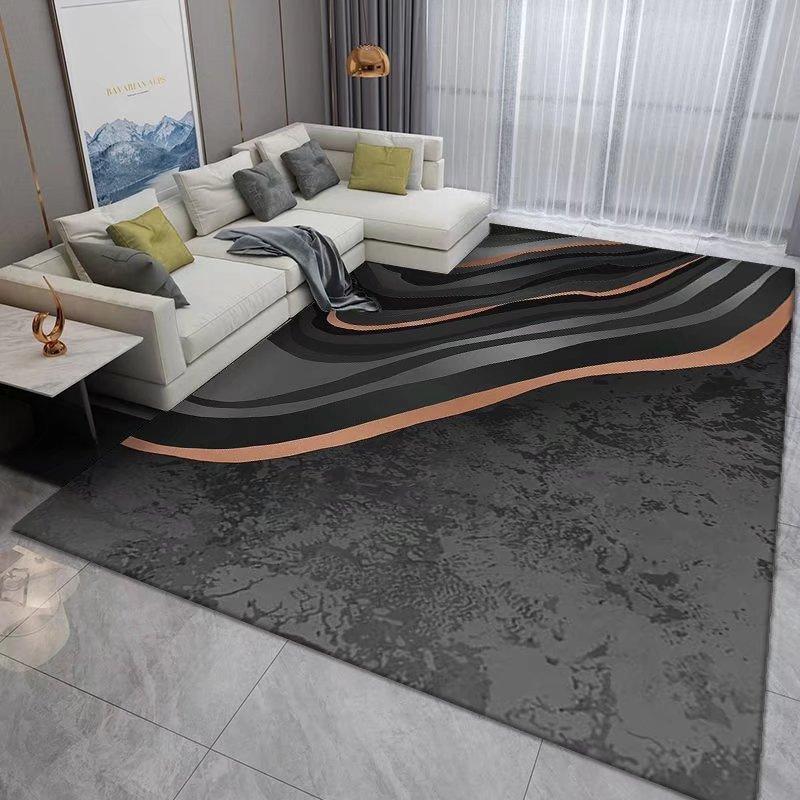 

Light Luxury Marble Carpet Non-slip Bedroom Modern Marble Pattern Rug Washable Living Room Gold Rugs Coffee Tables Mat Parlor 1.9x2.9ft(60x90cm)