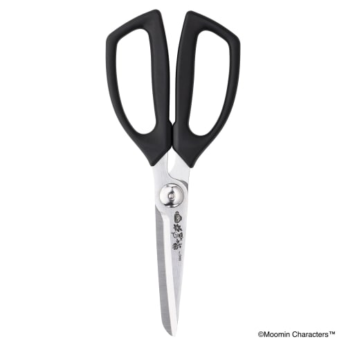 Kai Kitchen Scissors, Dishwasher Safe, Easy To Clean, Black, Moomin X SELECT100, DH3202