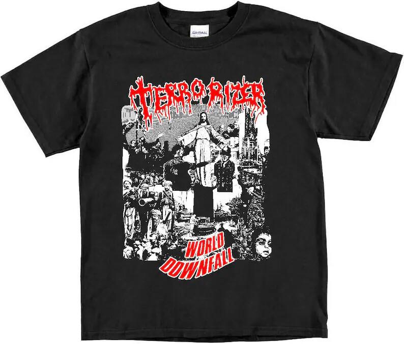 Terrorizer World Downfall T Shirt Vintage Grindcore Insect Warfare Wormrot Nails