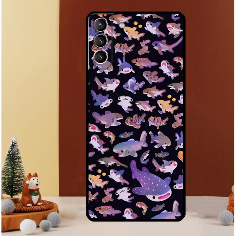 Whale Sharks Case For Samsung Galaxy S23 Ultra S24 S22 Note 20 Ultra 10 Plus S8 S9 S10 S20 S21 FE Cover