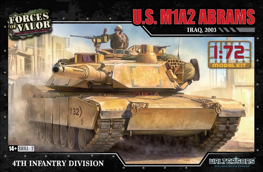 Platz Waltersons US M1A2 Abrams 4th Infantry Division 2003 Samawah Iraq Plastic Model WS55005R 1/72 (Tank)