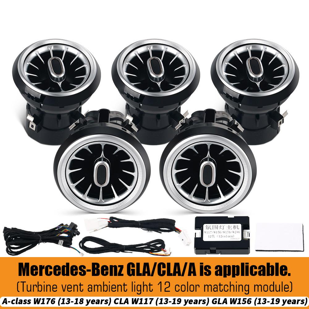 For Mercedes Benz W205 C-Class GLC X253 W213 E-Class W222 S-Class W117/W156/W176 CLA GLA Turbine Nozzle Air Vents Ambient Light
