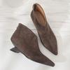 Designer Vintage Women Slim Ankle Boots Elegant Strange Heel Shoes Concise Short Botas De Mujer