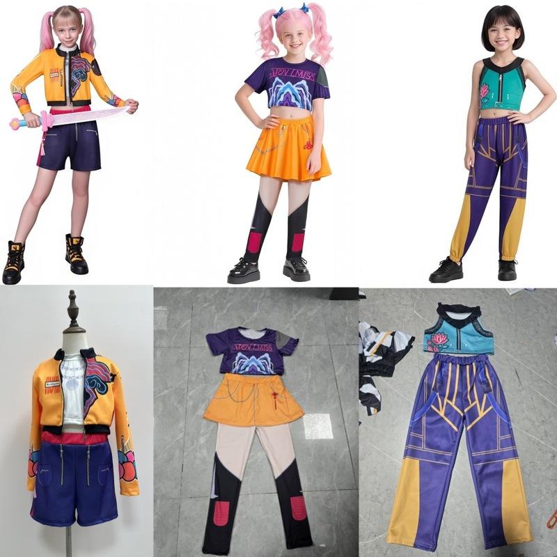 Anime K-Pop Mira Rumi Zoey Cosplay Costumes Girl Halloween Stage 3D Printed Pattern Role Play Clothes