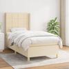 3131958 vidaXL Divan Bed and Mattress Cream 90x190 Cm Fabric