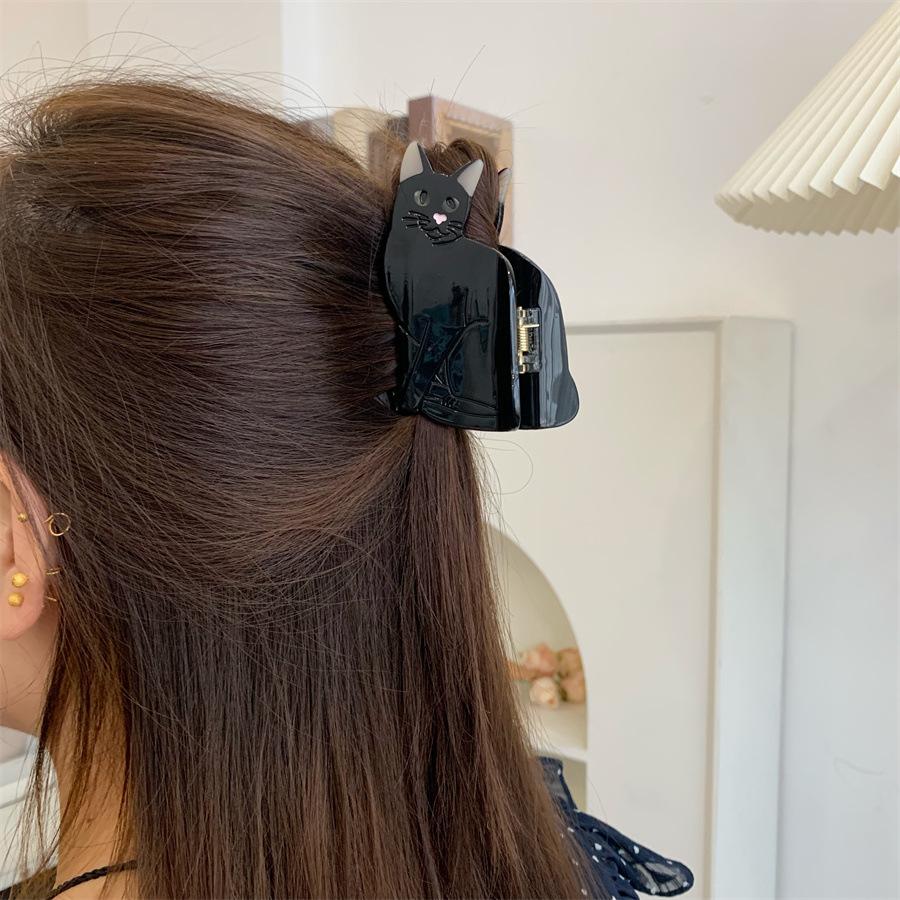 Cute Acetic Acid Cat Hair Claw For Women Cartoon Korean Style Kitten Claw Clip Hair Accessories Headdress Animal Shark Clip