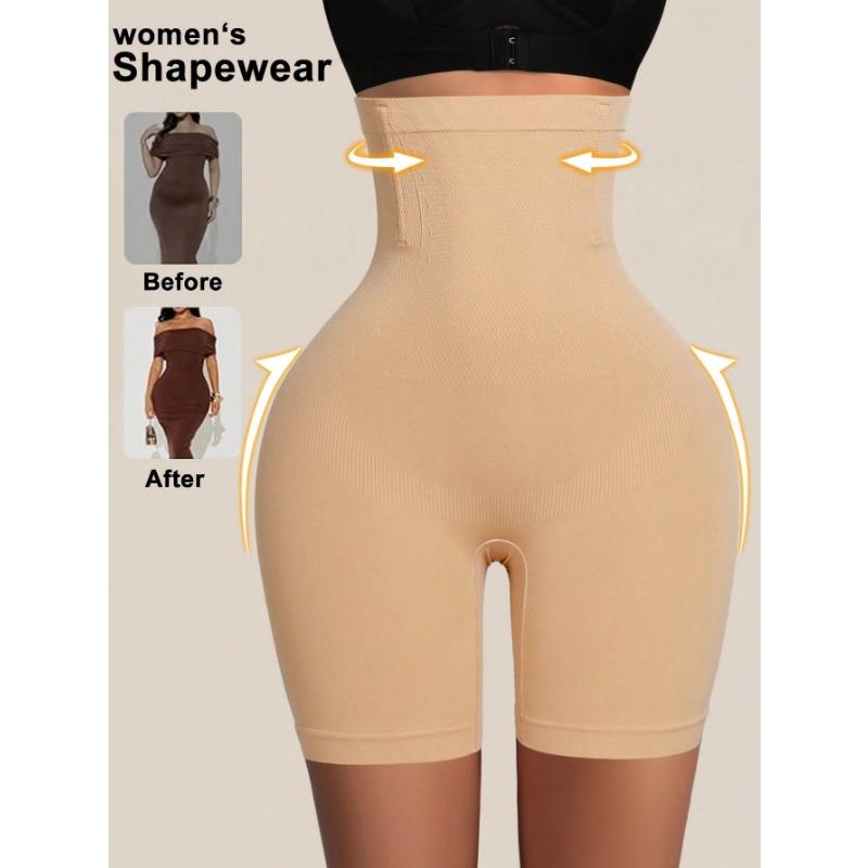 High Waist Steel Bone Tummy Control Shapewear Women Hip Lifting Seamless Slim Mid Thigh Shorts