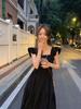 Xiaofei Sleeve and Hepburn Style Long Dress French First Love Coffee Break Summer New Women's Black Dress