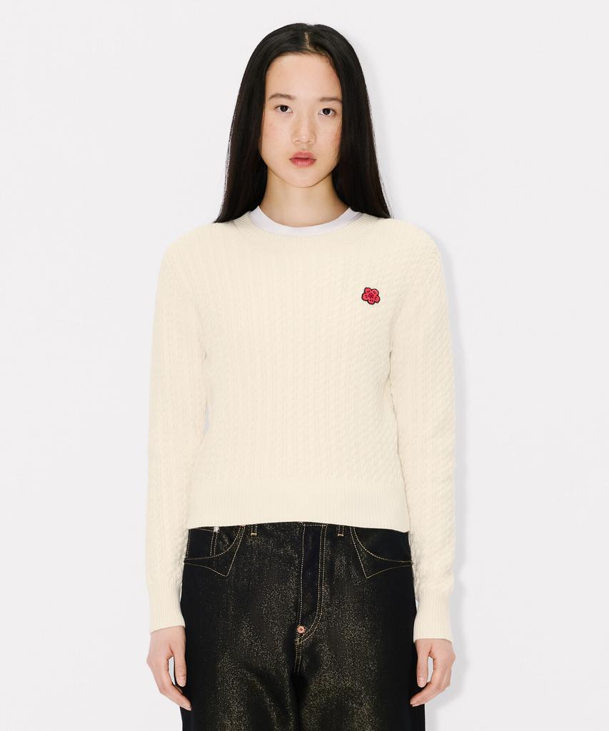 KENZO Women'S Bokeh Flower Cable Crest Knit_K265Awk601Ivx