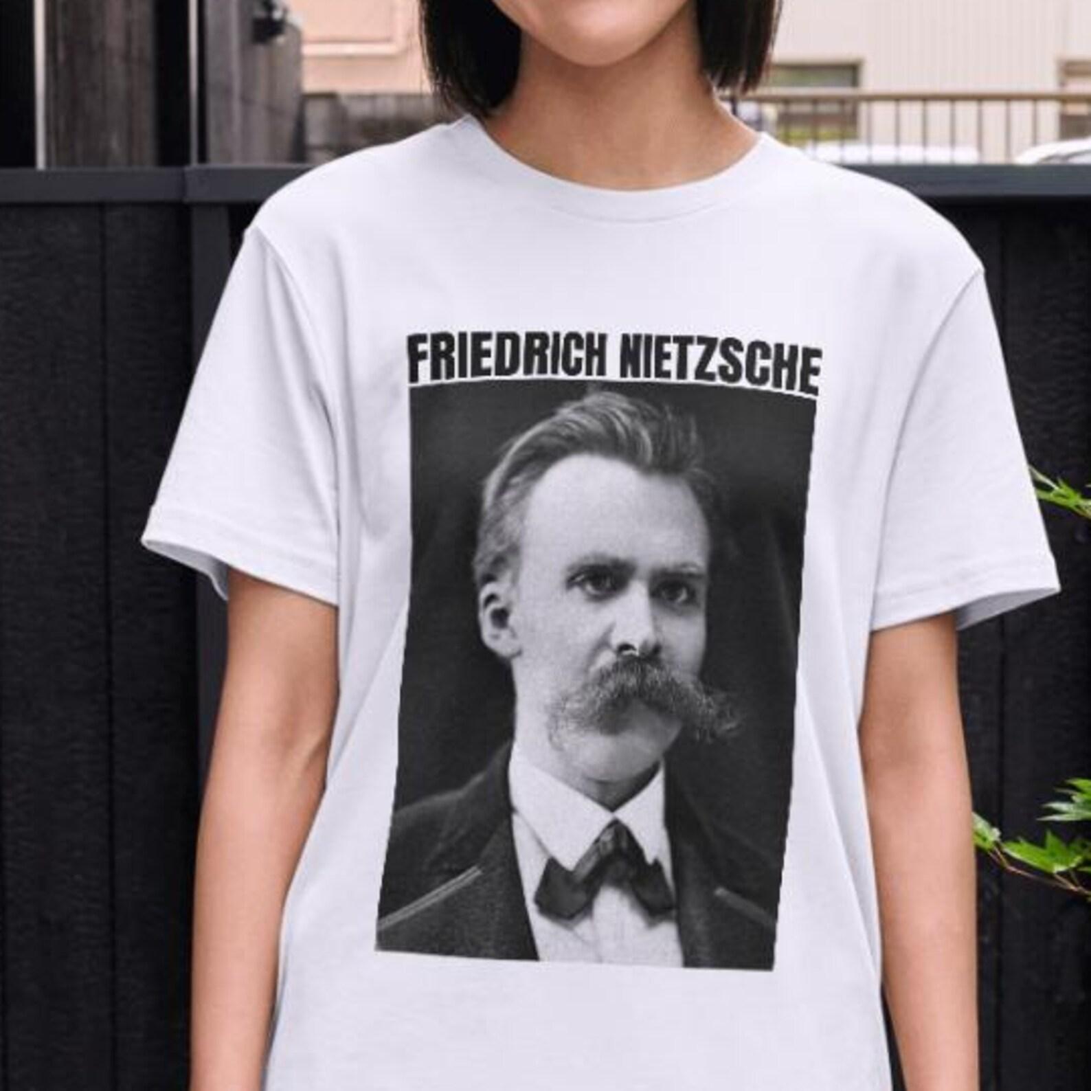 Unisex Friedrich Nietzsche Shirt, Philosophy Gift, Philosophy Shirt, Gift for Philosophy Student, Friedrich Nietzsche Print 3XL