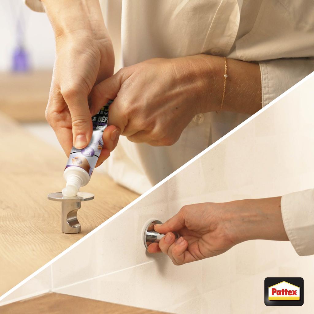 Lepidlo na fixaci - PATTEX - 2970856 - Bez hřebíků a šroubů - Fix & Défix - Tube - 44g