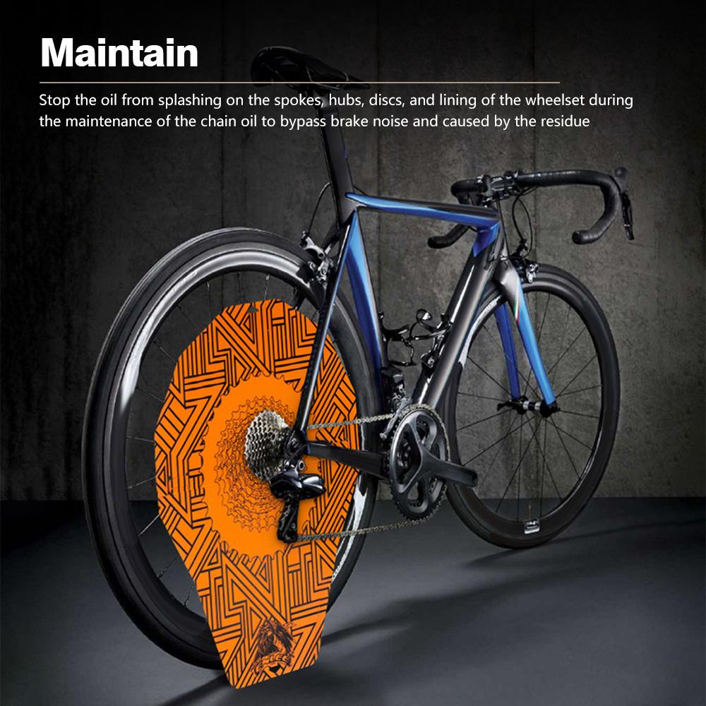 ENLEE Bicycle Disc Brake Cover Heat Resistant Wear Resistant Mountain Bike Washer Cover Simple Dazzle Print Washing