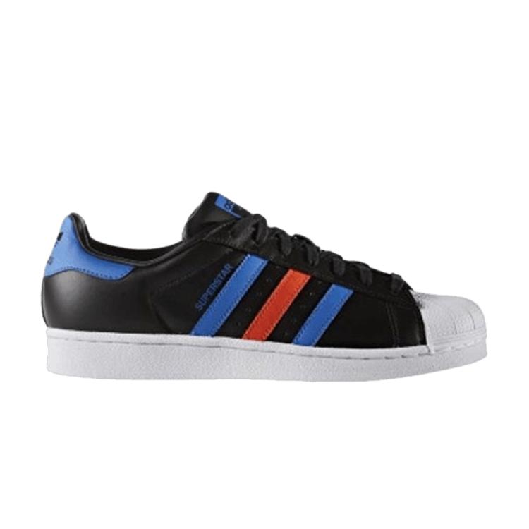 

Adidas Superstar Black Blue Red Мужские кроссовки Core-Black White BB2245