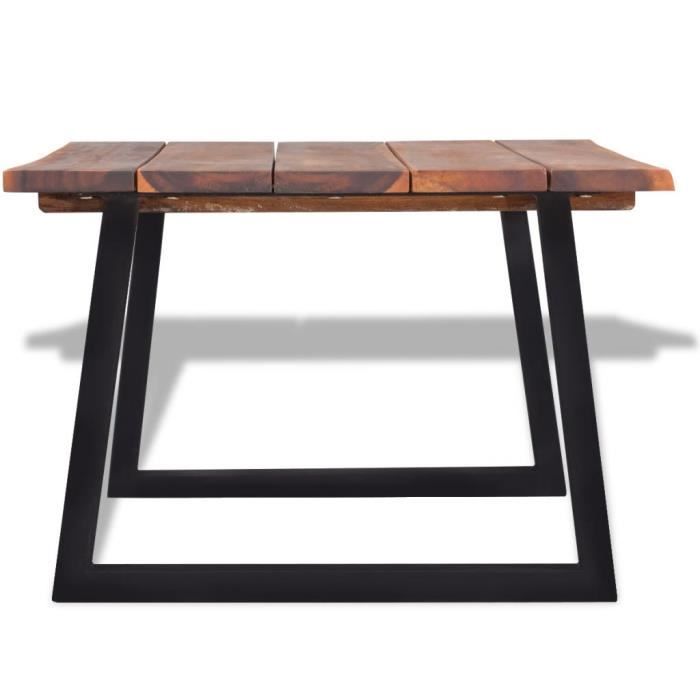 Table basse - VIDAXL - Bois d'acacia massif - Rectangulaire - Aspect bois
