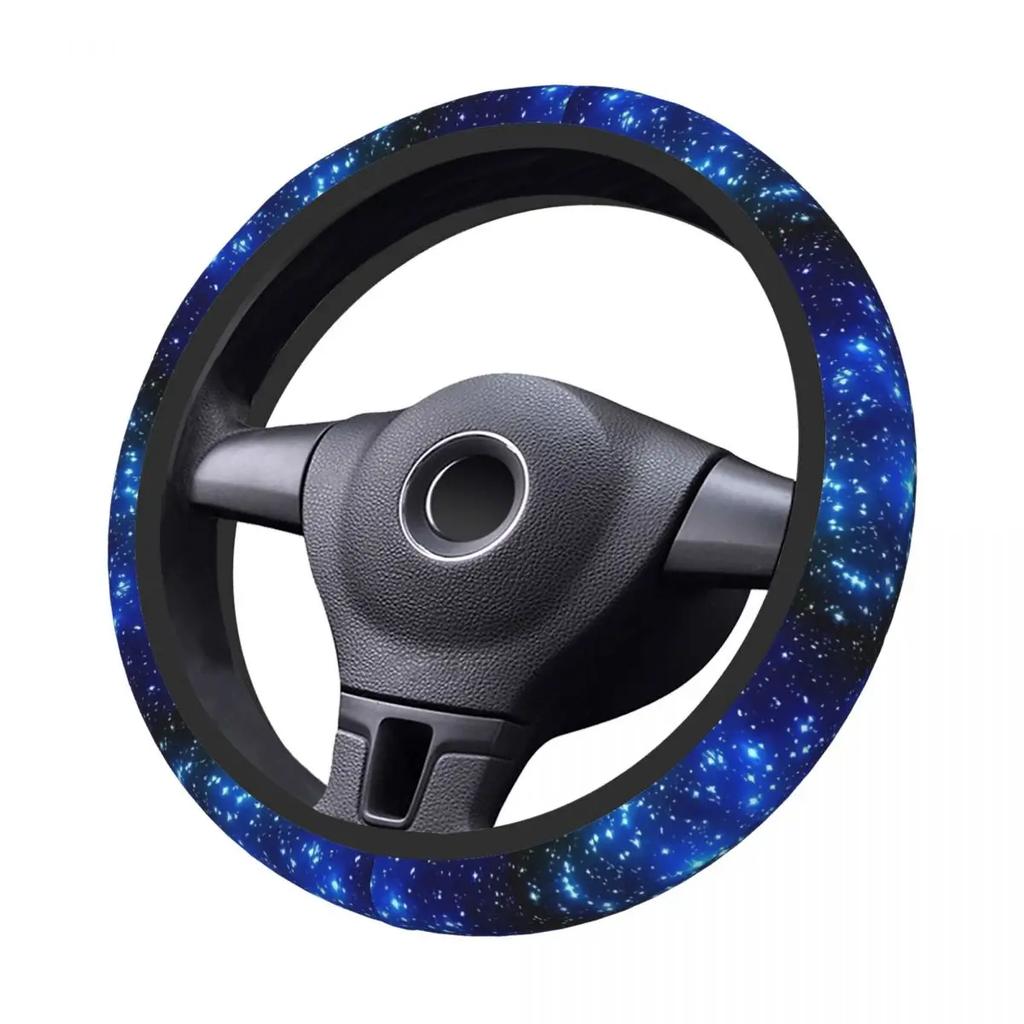NEW Car Steering Wheel Cover Without Inner Ring, Breathable and Anti-slip, Blue Starry Sky Girl Steering Wheel Cover