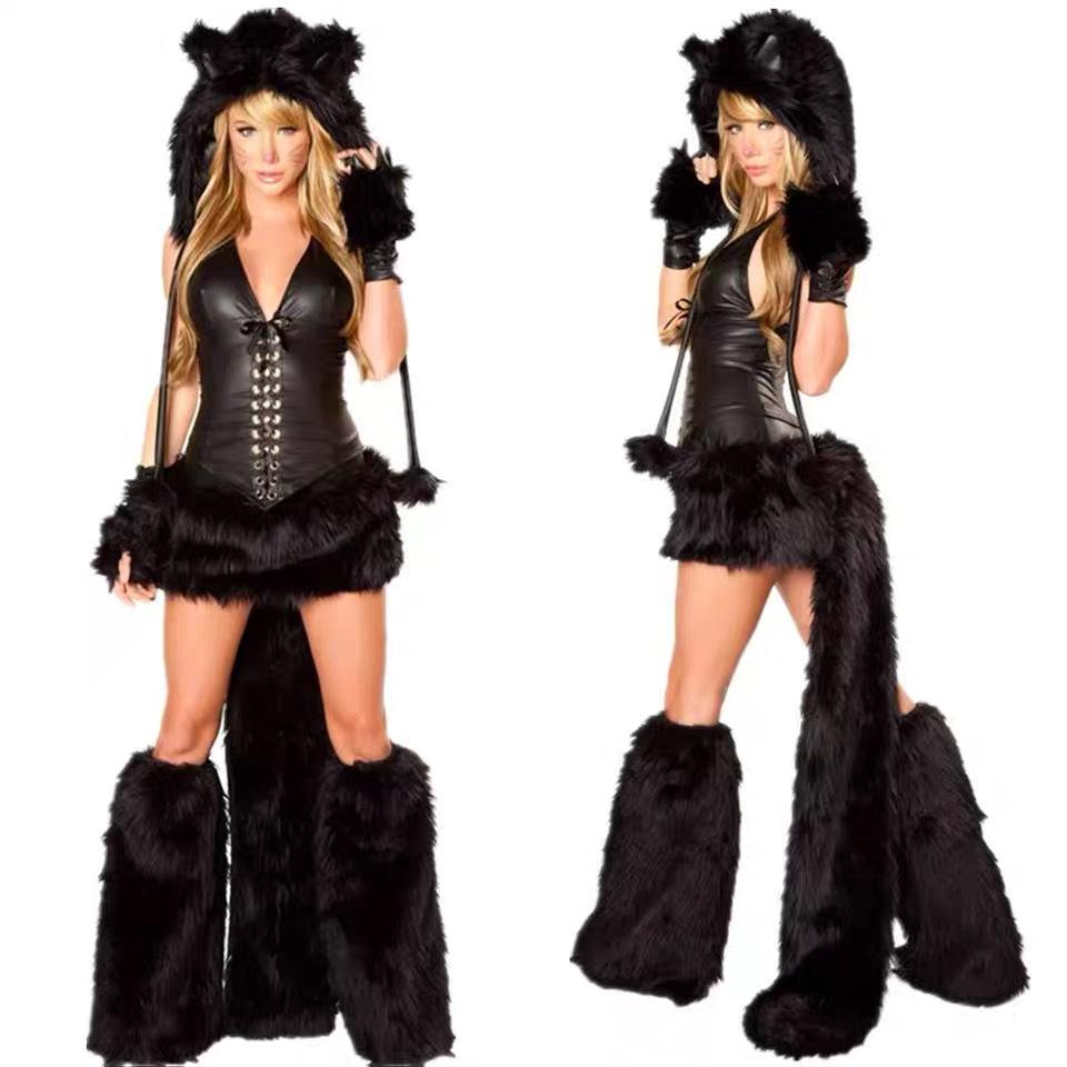 Adult Sexy Furry Animal Costume For Women Animal Costumes Halloween Carnival Rabbit Wolf Fox Cat Cosplay Furry Costumes Outfits