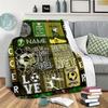 Football Hat Customize Your Name Blanket Used For Chair Office Sofa Bed Camping Soft And Warm Giving Friends And Relatives Birthday Graduation Gift