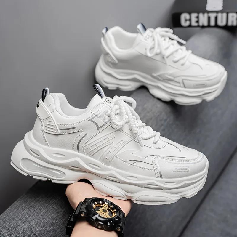 Shoes for Men Trendy Casual PU Leather Men's Sneakers Luxury Designer Shoes for Men Platform  Running Sneakers Zapatillas Hombre