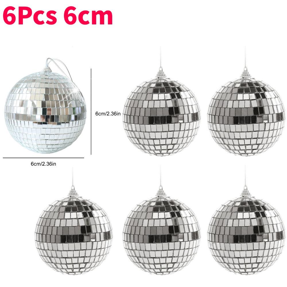 4/6/10cm Mirror Disco Ball Party Shining Ball Christmas Decoration Laser Reflective Glass Disco Ball Xmas Tree Ornament