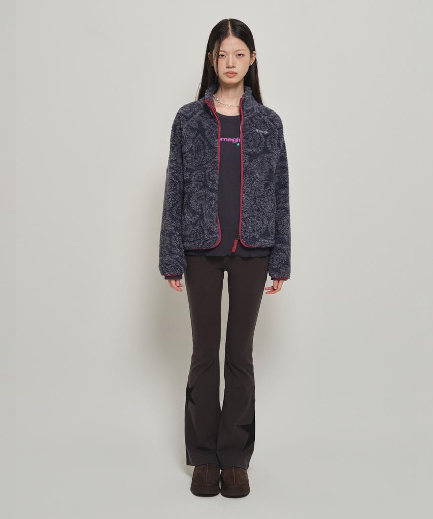 Hombadittingjeu Star Patch Flare Pants (Charcoal)
