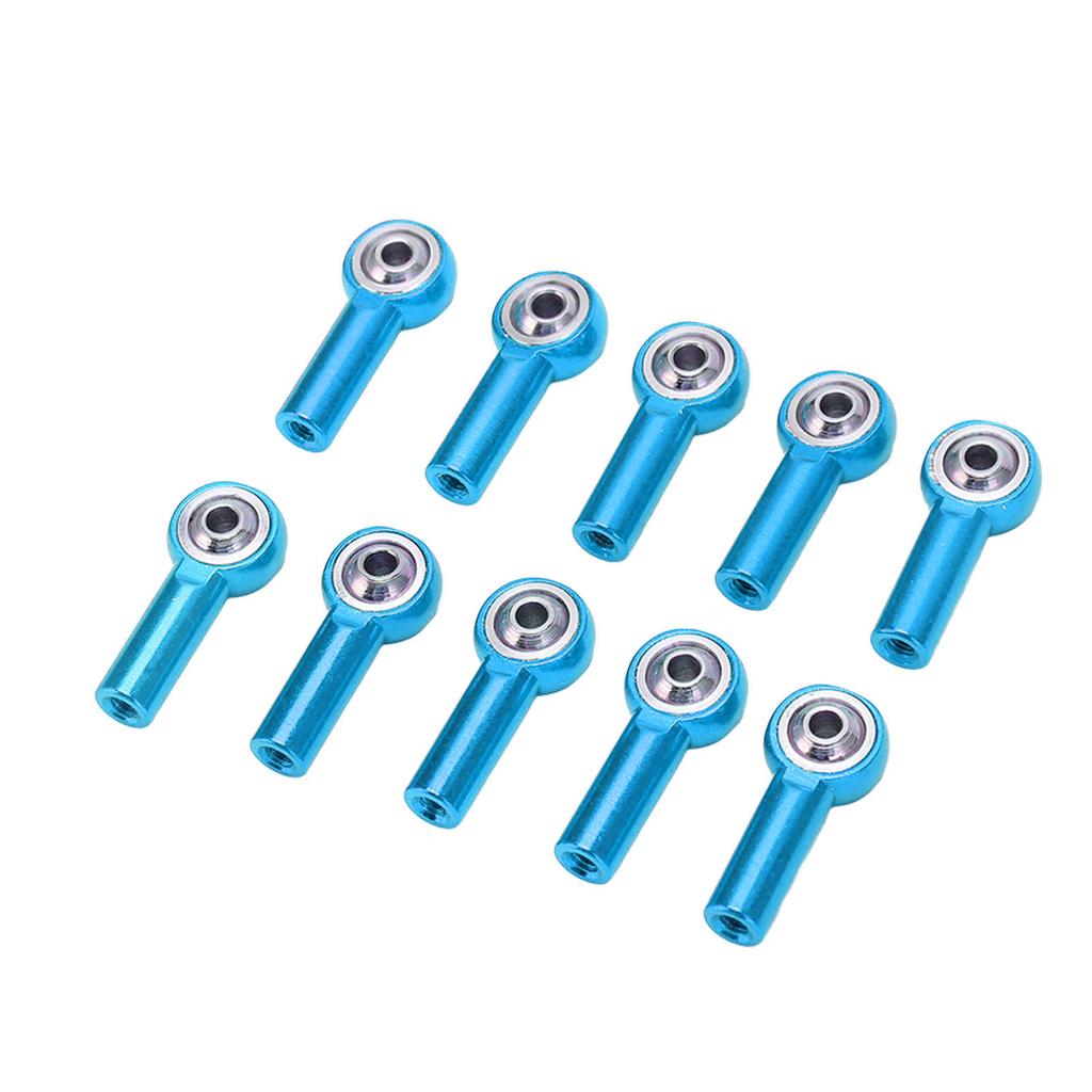 10PCS M3 26mm Aluminum Link Rod End Ball Joint for 1 10 1 8 Universal Remote Control CarBlue