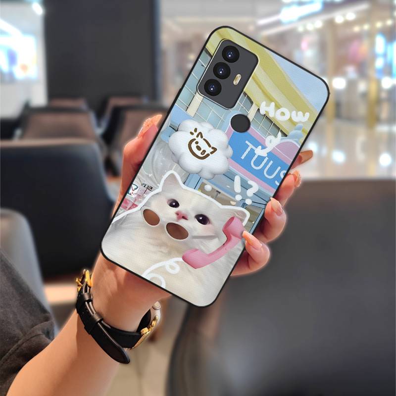Silicone Anti-dust Phone Case For TCL 30SE/30E/306/305/Sharp Aquos V6/V6 Plus Soft case Waterproof Back Cover Cute TPU