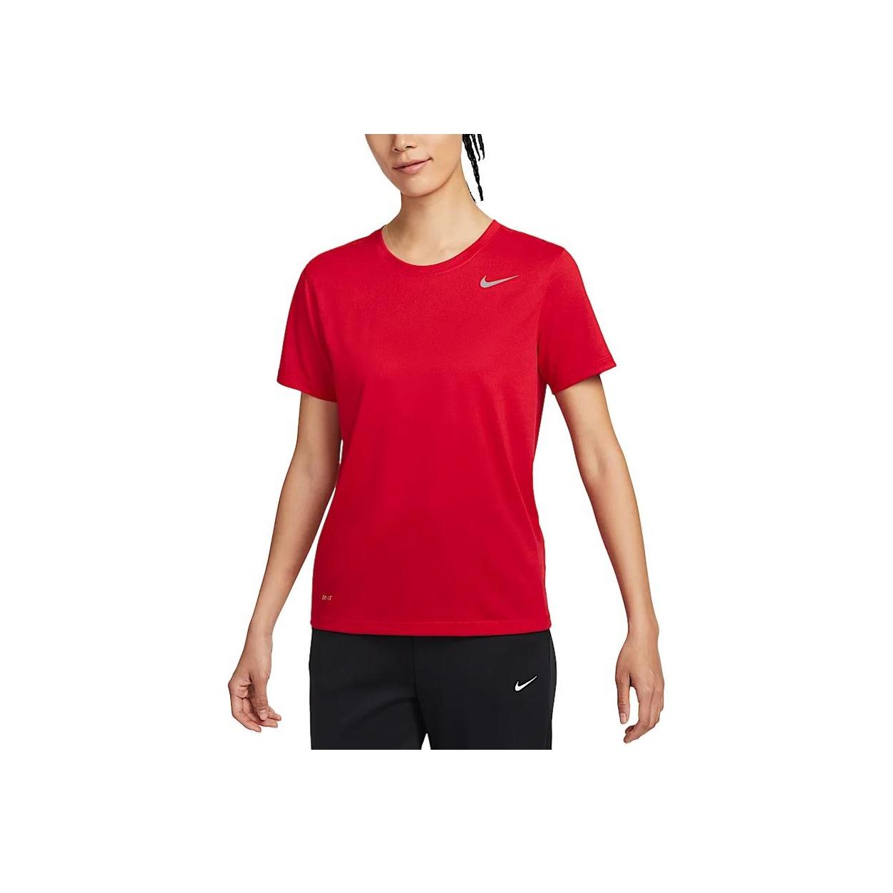 

Nike Женская футболка Dri-Fit Team Legend быстросохнущая удобная с круглым вырезом и коротким рукавом топы университетский красный IB8899-657 2XL