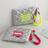 New Silver Color Coin Purse Cotton Hanging Rope Small Item Bag Heart Shape Cosmetic Bag