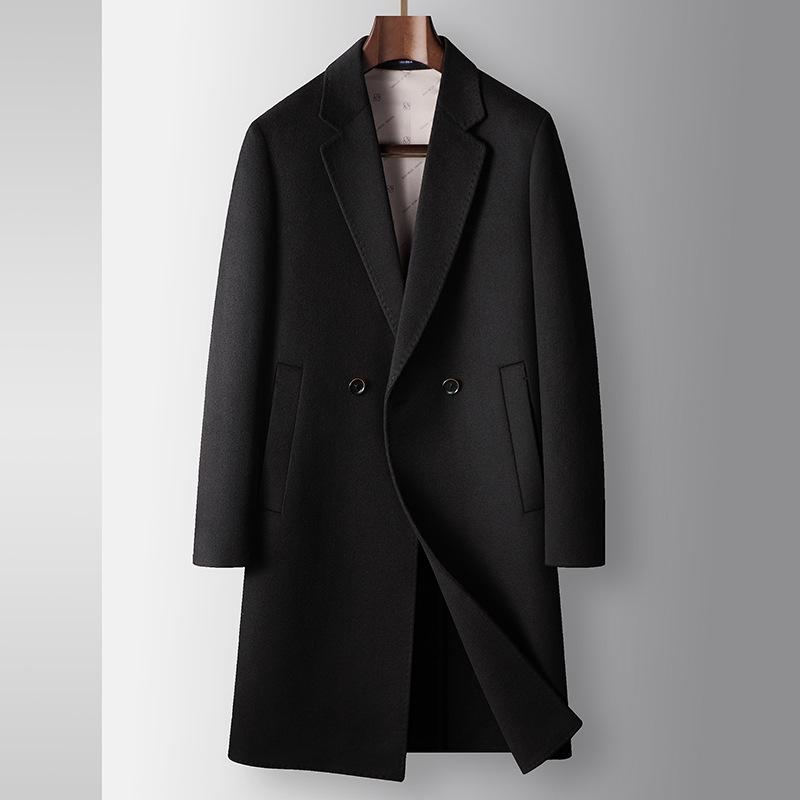 

Осенне-зимняя разгрузка белого гусиного пуха, молодежный, роскошный, деловой, двухсторонний твидовый тренчкот 195 чёрный