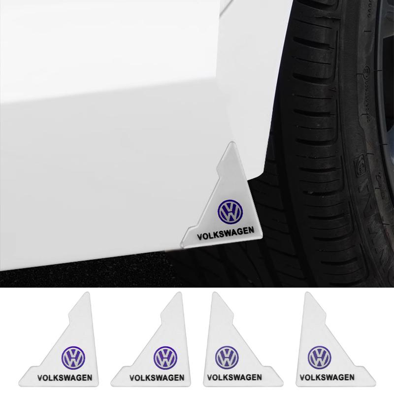 For Volkswagen VW Beetle Golf Passat RLINE Tiguan CC T-ROC Touareg Car Door Corner Transparent Protective Door Protector Sticker ADFGH1