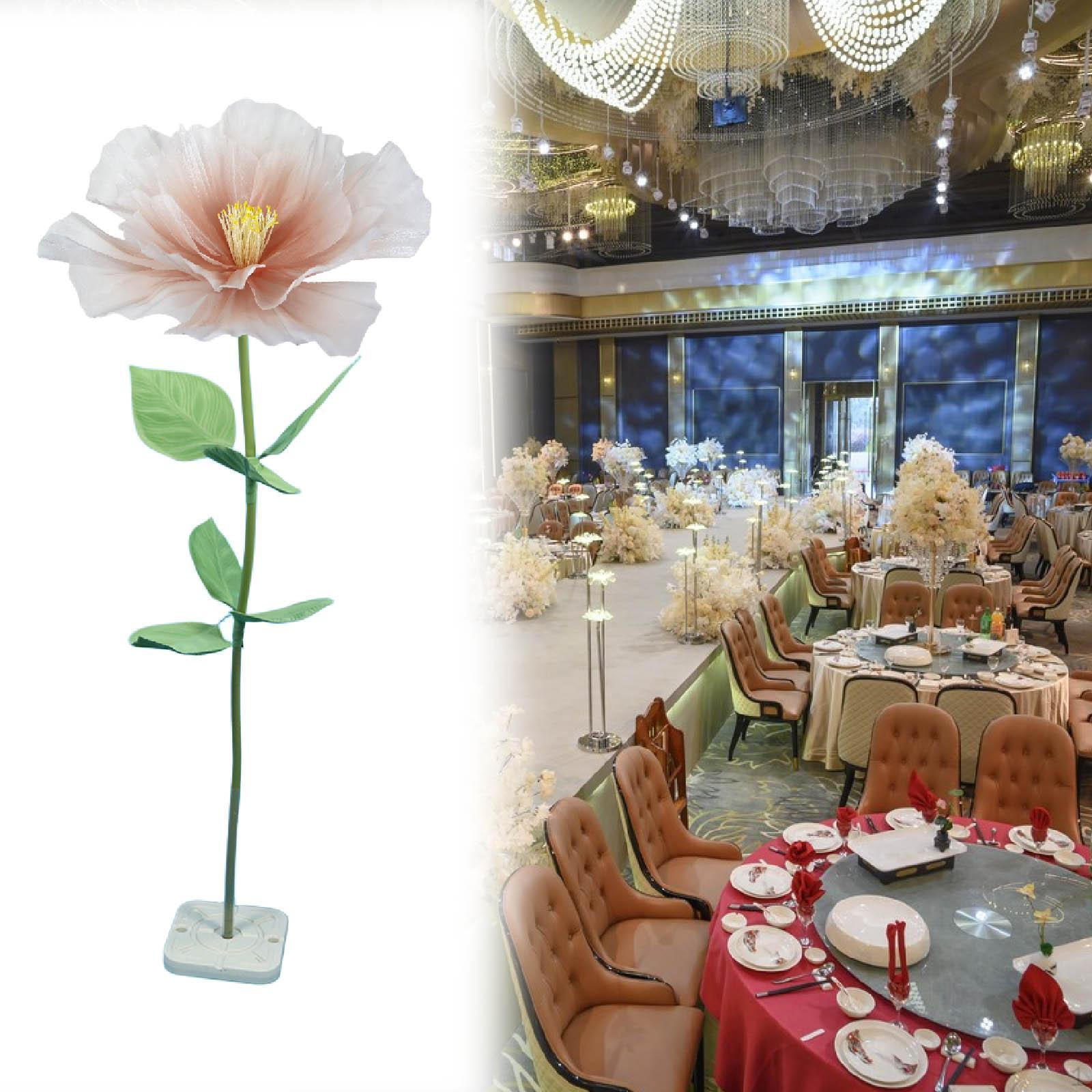 

Декоративный искусственный цветок диаметром 19,69 дюйма, реалистичная центральная композиция, цветочная композиция для Orange Pink