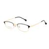 Ultra-lightweight Semi-Titanium Browline Square Eyeglass Frame for Business Fashion JP022