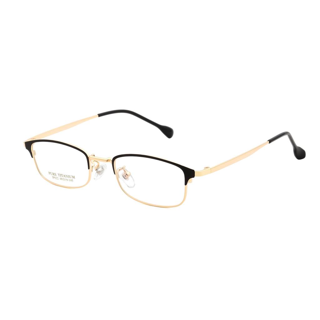 Ultra-lightweight Semi-Titanium Browline Square Eyeglass Frame for Business Fashion JP022