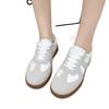 Dexun flacher Boden 2025 Herbst Explosion lässige Forrest Gump Schuhe vielseitig neu retro kleine weiße Schuhe Sportschuhe Damen weiß