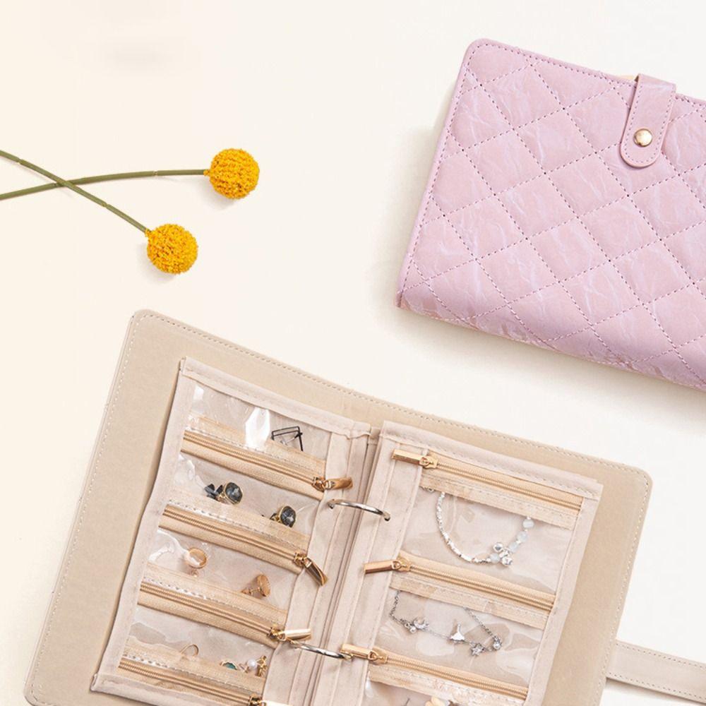 Waterproof Jewelry Storage Book Portable Partition Jewelry Packaging Brochure Detachable Loose Leaf Necklace Binder Display Box