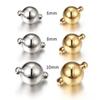 5sets Magnetic Stainless Steel Ball Shape Clasp Connector for Bracelet Necklace Jewelry Making DIY Gold Color End Converter