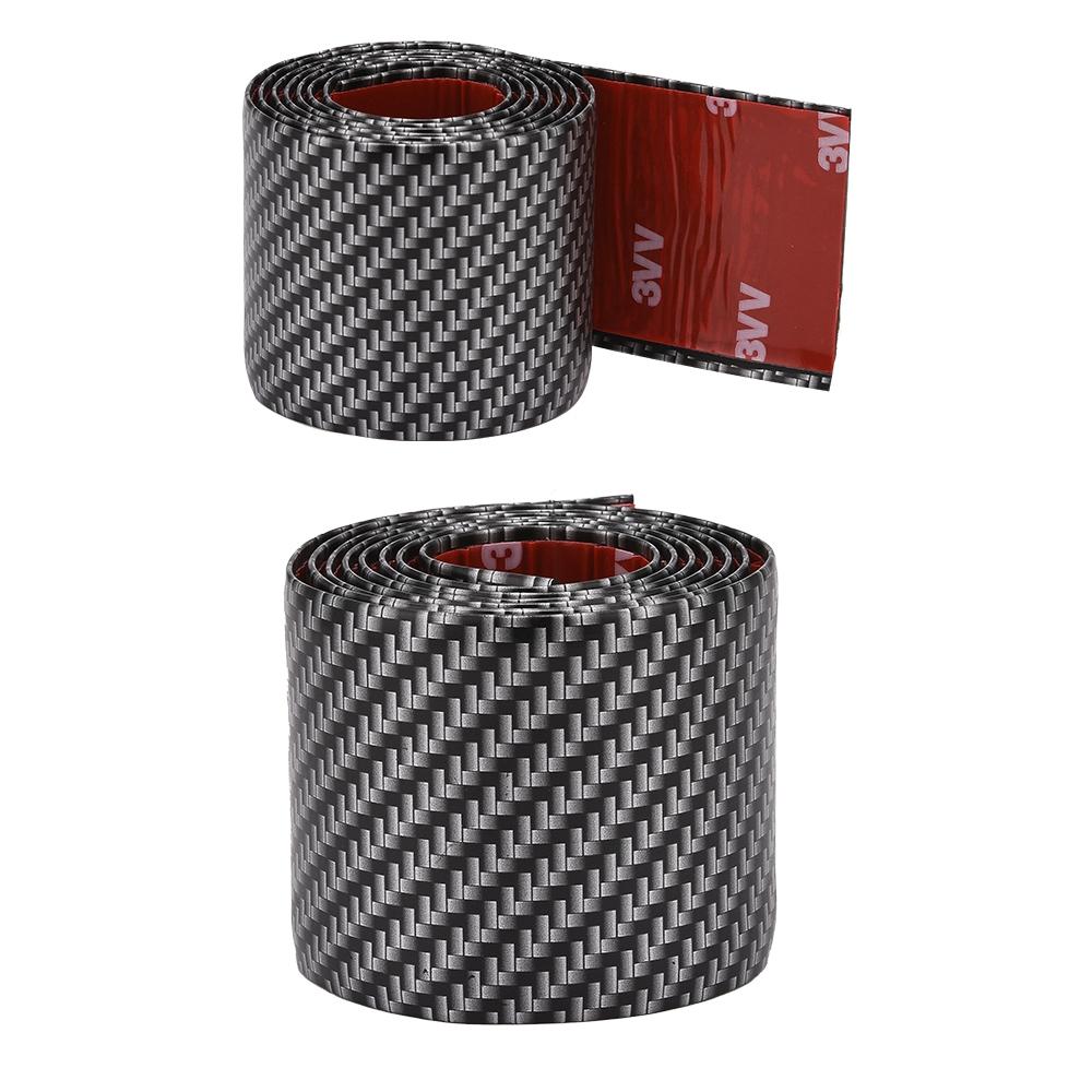 

1мX5см антицарапающая полоса наклейка на бампер клейкая лента из углеродного волокна для бампера автомобиля боковая юбка порога багажника защита края чёрный