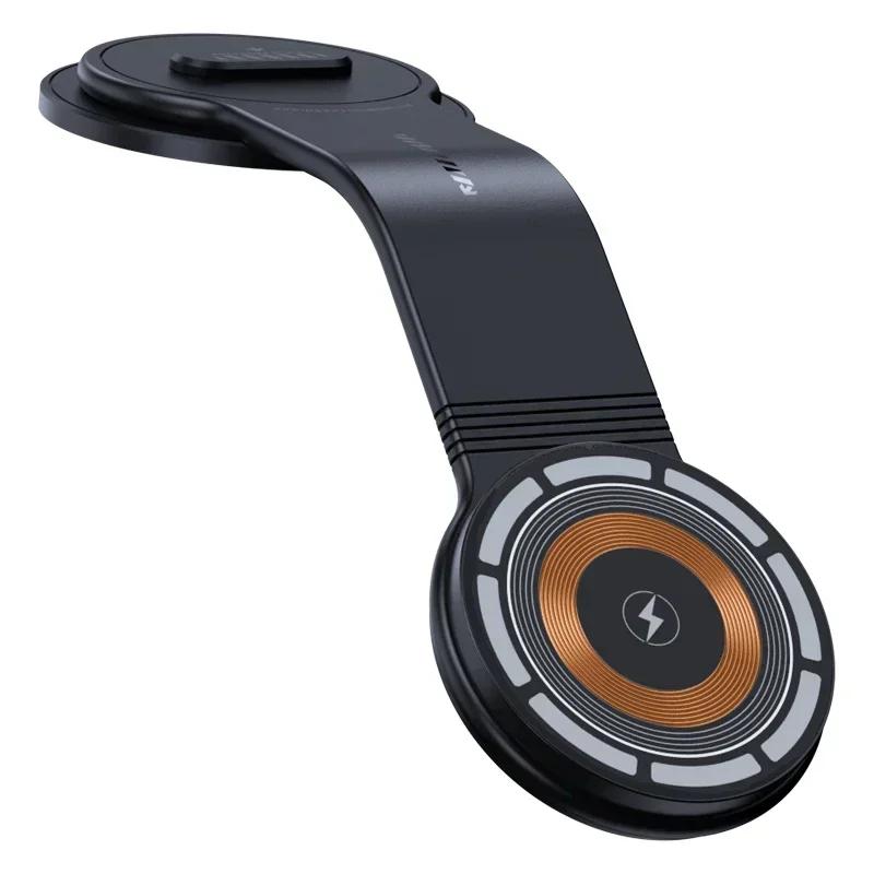 N52 Wireless Magnetic Car Charger For iPhone 14 15 16 13 12 Samusng S24 Fast Charging Bendable Memory Alloy Phone Holder